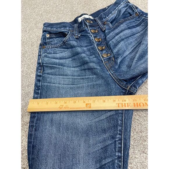 Rivet & Thread womens straight jeans sz 25 high waist Frey edge button fly denim - Picture 6 of 12